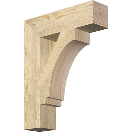 Ekena Millwork Imperial Block Rough Sawn Bracket, Douglas Fir, 4"W x 16"D x 20"H BKT04X16X20IMP05RDF